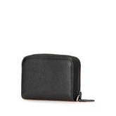 プラダ サフィアーノ ラウンドファスナー コインケース ブラック レザー レディース PRADA 【中古】